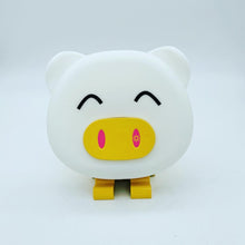 Cargar imagen en el visor de la galería, Lámpara portátil cerdito con soporte para celular color amarillo - mychinashop.com
