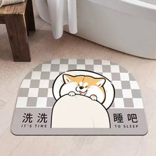 Cargar imagen en el visor de la galería, Alfombrilla de ducha absorbente para perro, alfombra de baño de secado rápido, antideslizante
