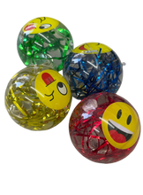 Cargar imagen en el visor de la galería, Pelota con luz transparente MOD A07-1 EMOJIS
