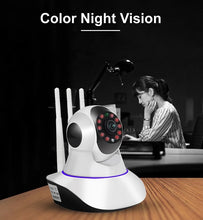 Cargar imagen en el visor de la galería, 360 grados Full HD CCTV Mini cámara inalámbrica WIFI vigilancia de seguridad del hogar Auto Seguimiento de la visión nocturna nube IP Cámara MOD CAM7204
