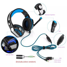 Cargar imagen en el visor de la galería, Diadema Gamer Cada actualización G2000 es excelente GM-20 auriculares para Gaming over-ear para PC Gamer Tablet PS4 Gaming auriculares con micrófono LED Luz - mychinashop.com
