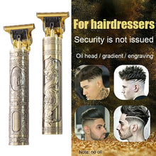 Cargar imagen en el visor de la galería, Máquina eléctrica para cortar el pelo para hombres, cortadora de pelo recargable por USB, cortadora de pelo de Metal, profesional, esqueleto inalámbrico MOD FD-9797
