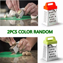 Cargar imagen en el visor de la galería, Rayador de ajos Mini rallador de acero inoxidable de cuatro lados para el hogar, cortador de verduras multifunción, dispositivo de cocina, accesorios de cocina
