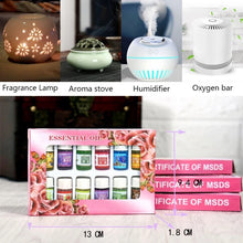 Cargar imagen en el visor de la galería, Paquete de Aceites esencia para difusores set 12 pz  de aromaterapia, aceites de masaje, fragancias de vela, ayuda a dormir, fabricación de lavanda, jabón de limón, Aroma Ro MOD 30978

