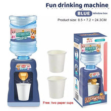Cargar imagen en el visor de la galería, Mini dispensador de agua para los niños regalo lindo frío/Caliente agua, zumo, leche fuente de simulación de cerdo de dibujos animados juguete AZUL - mychinashop.com
