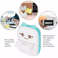 Cargar imagen en el visor de la galería, Impresora térmica portátil BT de 203dpi, Mini impresión térmica con Bluetooth para Android  iPhone
