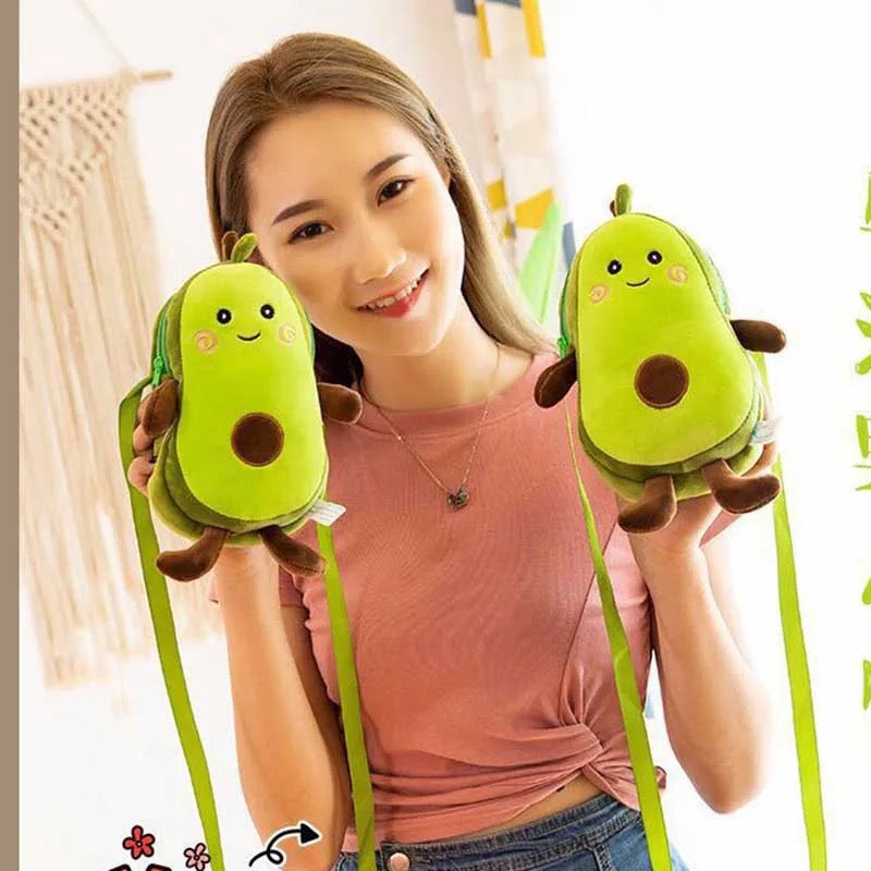 Bolso de hombro de felpa para niños, bolso de mensajero de aguacate, llaves, monedero, Mini bolso de princesa, lindo, niños, niñas, nueva moda MOD 878-A55