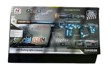 Cargar imagen en el visor de la galería, Rifle de juguete francotirador con luz y sonido usa batería AA largo 62 MOD 8665

