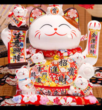 Cargar imagen en el visor de la galería, Ornamento de Mascota de gato de la suerte de estilo japonés, decoración de mostrador de restaurante de Sushi, decoración de sala de estar, artesanías de decoración de cerámica MOD ZH93
