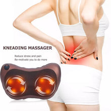 Cargar imagen en el visor de la galería, Almohada de masaje vibrador relajante, masajeador eléctrico para hombros y espalda, terapia infrarroja, shiatsu MOD M81
