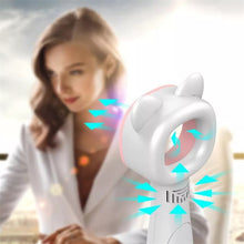 Cargar imagen en el visor de la galería, Miniventilador sin aspas para uso en el hogar y al aire libre, carga USB portátil con dispositivo de ventilación, silencioso, de 2000mAh, sin paleta, 8H MOD ZY-A2
