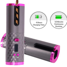 Cargar imagen en el visor de la galería, Rizador de pelo automático, plancha de cerámica para rizar el cabello, varita, rizador, inalámbrico, carga USB MOD 0629
