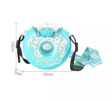 Cargar imagen en el visor de la galería, Botella de agua con diseño de Donut para niños, bote de estilo lindo creativo con pajita, 380ml, portátil, a prueba de fugas, MOD 2010
