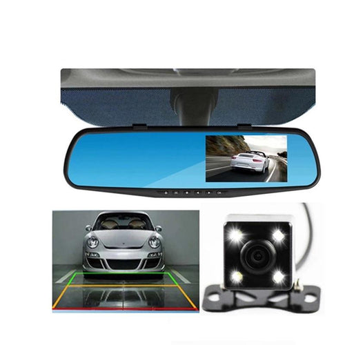 Espejo retrovisor doble cámara !! Cámara frontal y trasera Mod XC13 - mychinashop.com