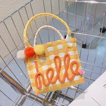 Cargar imagen en el visor de la galería, Bolso de mano de Color caramelo para niños y niñas, bolsa de playa tejida MOD 7903
