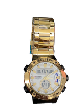 Cargar imagen en el visor de la galería, Reloj digital con correa de acero inoxidable y fechador y luz led BELLEDA

