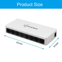 Cargar imagen en el visor de la galería, Swich de 8 canales De alto rendimiento 8 conmutador de red puertos 10/100Mbps 8-puerto LAN red interruptores portátil rápido cambio + adaptador de enchufe de alimentación de suministro MOD CON39.8 - mychinashop.com
