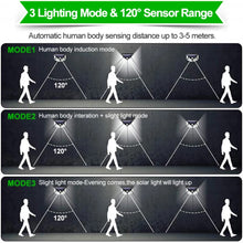 Cargar imagen en el visor de la galería, Lámpara solar 468 LED Solar Lamp Motion Sensor Outdoor Lighting 3 Modes Waterproof Wall Lamp Street Lamp Home Decoration Solar Garden Light MOD CL-166
