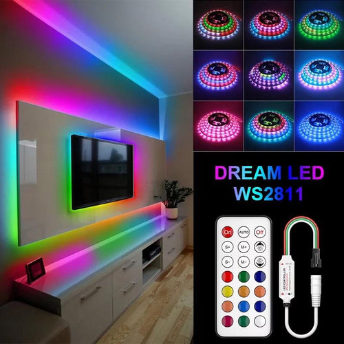 Tira de luces LED  RGB Flexible 5m con control remoto - mychinashop.com