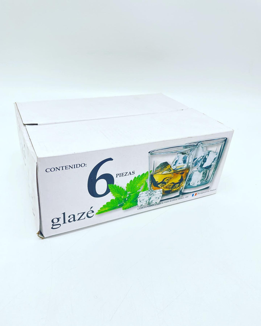 Set de 6 pz de vaso de cristal GLAZE