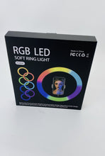 Cargar imagen en el visor de la galería, Aro de luz de 12” RGB luz de colores Mod 961-25 con tripié de 1.70 cm mod 961-3 Anillo de luz de relleno RGB de 10 pulgadas con trípode de fotografía lámpara de anillo regulable para luces de Video de maquillaje TikTok Youtube - mychinashop.com
