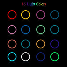 Cargar imagen en el visor de la galería, Aro de luz de 12” RGB luz de colores Mod 961-25 con tripié de 1.70 cm mod 961-3 Anillo de luz de relleno RGB de 10 pulgadas con trípode de fotografía lámpara de anillo regulable para luces de Video de maquillaje TikTok Youtube - mychinashop.com
