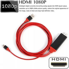 Cargar imagen en el visor de la galería, Cable de 8 pines a HDMI HDTV TV adaptador de AV Digital USB de 2M HDMI 1080P inteligente convertidor de Cable para Apple TV para IPhone HD Plug and Play Mod L7-A - mychinashop.com
