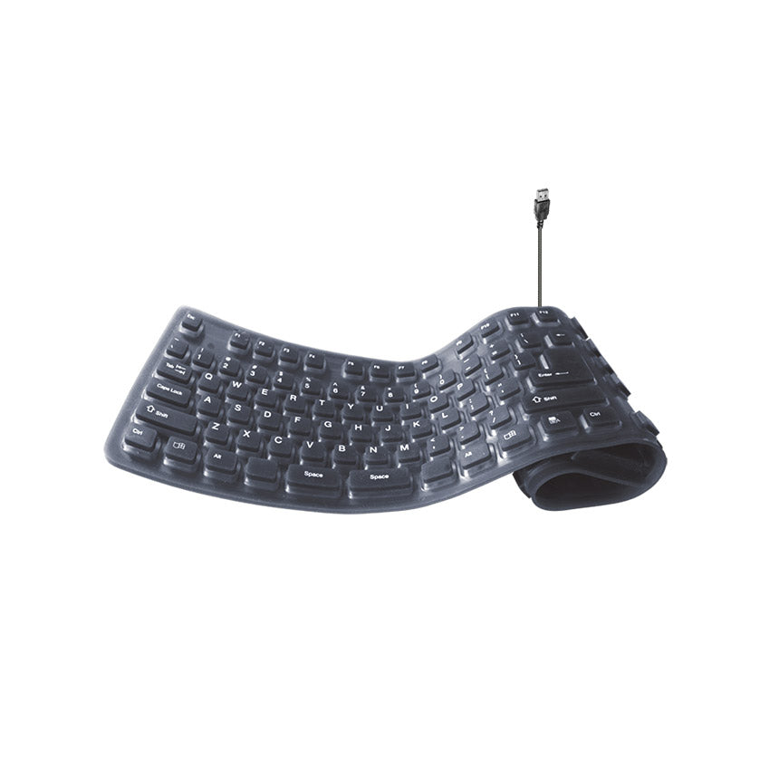 Teclado plegable Flexible impermeable de goma de silicona, USB, 109 teclas, para PC,MOD TC02.85