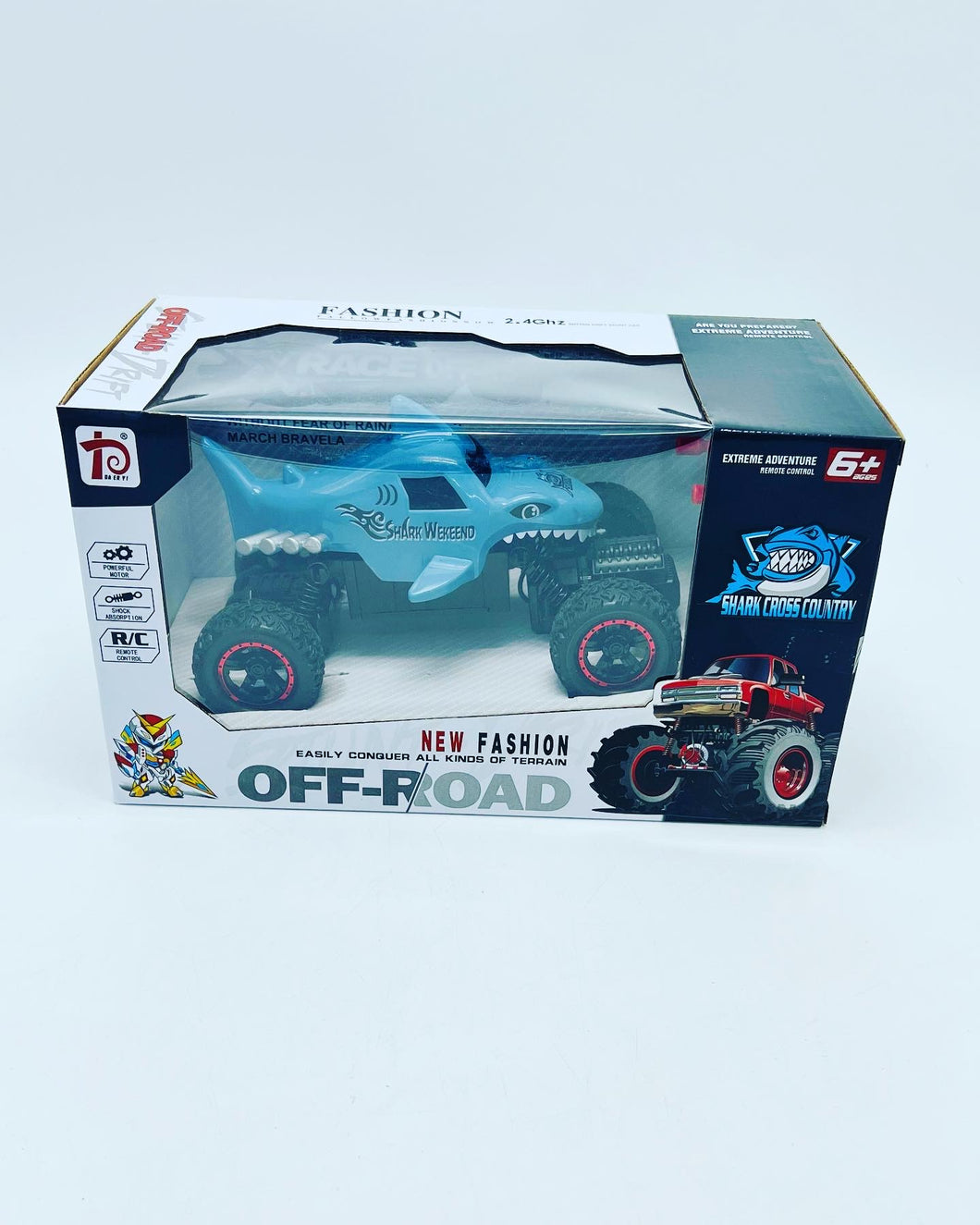 Carro de control remoto 4x4 Coche de juguete todoterreno a Control remoto para niños, juguete de simulación a escala 2WD  MEGALODON MOD 1888-30A