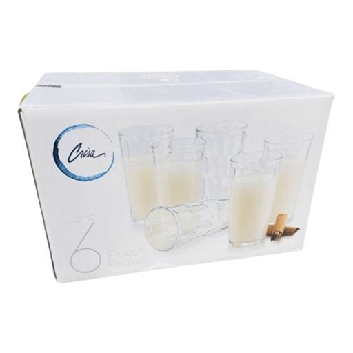 Juego de 6 vasos de cristal 312 ml