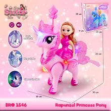 Cargar imagen en el visor de la galería, Princesa con pony musical y sonido MOD HJ618A
