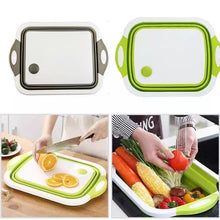 Cargar imagen en el visor de la galería, Tabla de cortar plegable multifunción, plato para 3 al aire libre, en cesta, fregadero de cocina, lavabos para campamento, portátil,
