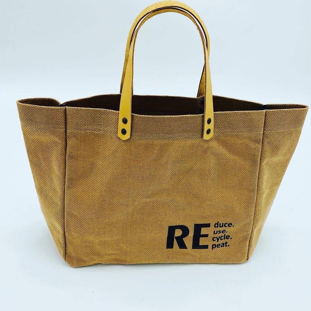 Bolsa para la compra para mujer, bolso de yute, de uso diario, de alta calidad, asas de cuero Estilo Vintage  étnico 40x33x20 - mychinashop.com