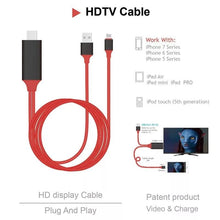 Cargar imagen en el visor de la galería, Cable de 8 pines a HDMI HDTV TV adaptador de AV Digital USB de 2M HDMI 1080P inteligente convertidor de Cable para Apple TV para IPhone HD Plug and Play Mod L7-A - mychinashop.com
