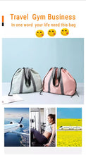Cargar imagen en el visor de la galería, Maleta deportiva forma de bolsa gym Bolsa de nailon para Yoga y Fitness para mujer, Mochila deportiva con cordón, bolso de hombro, SM MOD 8338
