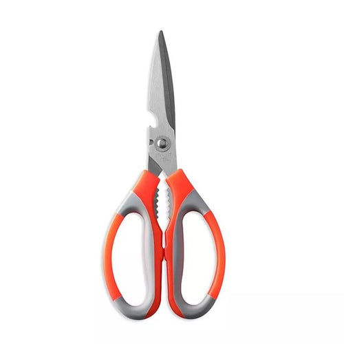 Tijeras de mango de goma y plástico, tijeras fuertes de cocina para el hogar, tijeras de acero inoxidable Mod JD-008 - mychinashop.com