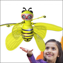 Cargar imagen en el visor de la galería, Minidron electrónico de inducción infrarroja recargable por USB para niños, juguete educativo de tecnología para interiores y exteriores MOD 8018 ABEJA
