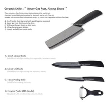 Cargar imagen en el visor de la galería, Juego de cuchillos de cerámica, 5 piezas, cortador de pelado de Chef de cocina, cuchillos de carne, KITCHEN KNIFE RO-6 CS
