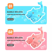 Cargar imagen en el visor de la galería, pistola de burbujas  TIBURÓN DOBLE CABEZA Juguete de pistola de burbujas de delfín para niños, soplador de burbujas de jabón de agua de verano, juguete de doble cabeza, máquina eléctrica de burbujas de tiburón MOD 804
