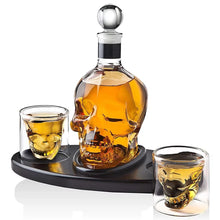 Cargar imagen en el visor de la galería, Vaso tequilero Vaso transparente de cristal con forma de Calavera, vaso para whisky, vino, Vodka, Bar MOD 0011
