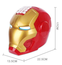 Cargar imagen en el visor de la galería, Alcancia electrónica con luz y música para niños, casco de Iron man con cerradura de contraseña, figuras de acción, modelo de juguete, decoración de escritorio MOD 6688-7
