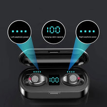 Cargar imagen en el visor de la galería, Auriculares inalámbricos F9 TWS con Bluetooth, dispositivo de audio estéreo con cancelación de ruido, con estuche de carga de 2000mAh, fuente de alimentación móvil, novedad MOD F9
