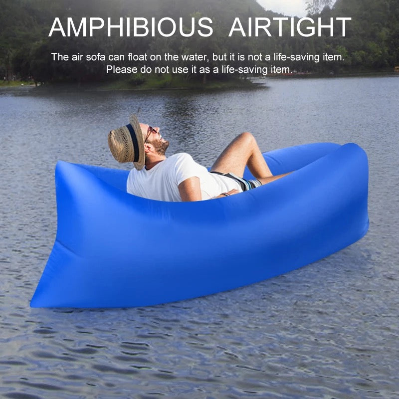 Tumbona inflable LAY ZEE LOUNG  para playa, saco de dormir ligero, hamaca de aire, sofá inflable rápido plegable para playa, Camping, viajes MOD JJP40
