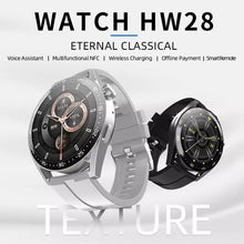 Cargar imagen en el visor de la galería, Reloj inteligente HW28 NFC para hombre y mujer, pulsera con pantalla HD AI, asistente de voz, Bluetooth, llamadas, calorías, pk Huawei GTR 3 GTS 2, novedad de 2022
