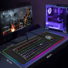 Cargar imagen en el visor de la galería, Tapete gamer para Mouse Pad Gamer Con Luz Led RGB Iluminado 90×40 CM  MOD SM05
