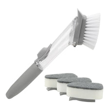 Cargar imagen en el visor de la galería, Cepillo de limpieza de cocina multifunción, mango largo de plástico, práctico, 2 en 1, cepillo utensilios de cocina MOD GH4541
