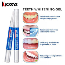 Cargar imagen en el visor de la galería, Pluma blanca para blanquear los dientes, Gel blanqueador para eliminar manchas, higiene oral, peróxido, Kit Dental blanco MOD QQ-17
