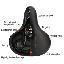 Cargar imagen en el visor de la galería, Sillon de bicicleta de montaña, gran trasero, amortiguadores de Gel, accesorios anchos y cómodos
