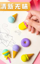 Cargar imagen en el visor de la galería, Juego de borradores de postre Yummy para niños, Mini Piruleta de helado, Donuts de goma de borrar para lápiz escolar, MOD CL5342
