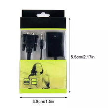 Cargar imagen en el visor de la galería, VGA a HDMI-Cable convertidor hembra VGA macho a HDMI, adaptador con salida de 3,5mm para PC, portátil a HDTV proyector - mychinashop.com

